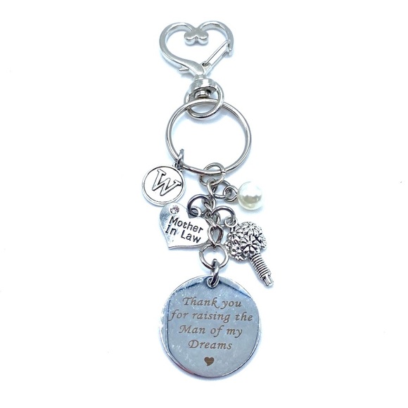 Mother In Law Keychain Bag Charm Thank You For Raising The Man Of My Dreams - Picture 4 of 7